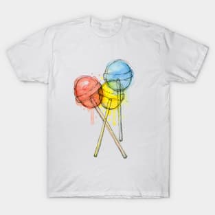 Lollipops Watercolor T-Shirt